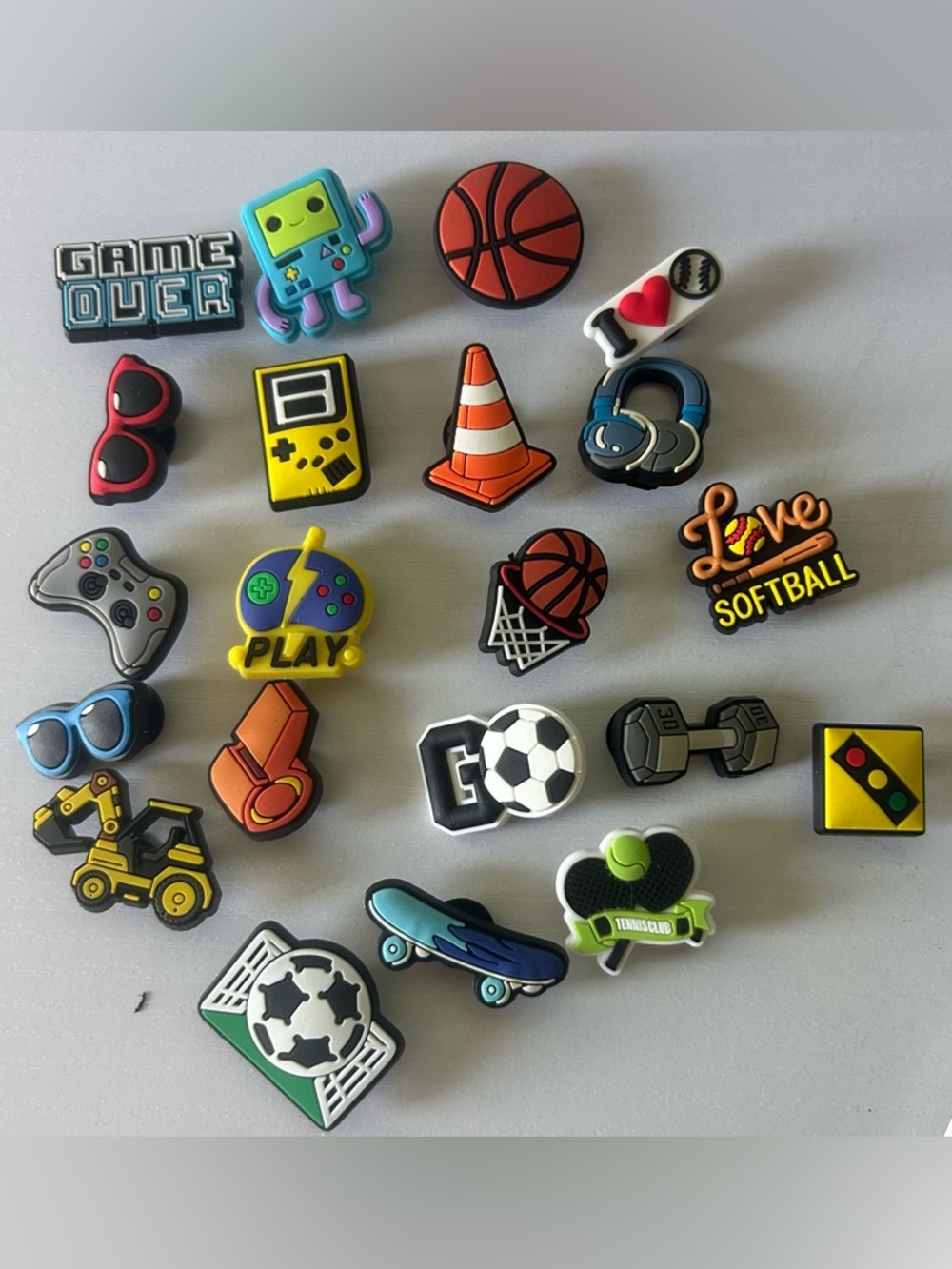 Kids Sports & Play Shoe Charms - Multi-Color Fun Pack